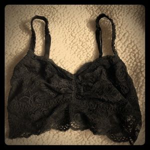 Black lace bralette